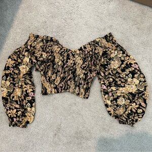 Free People crop top long sleeve